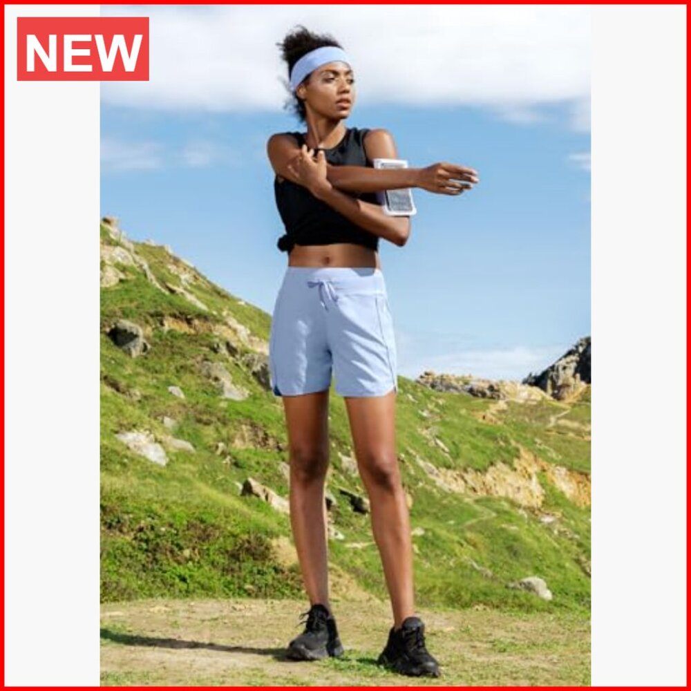 5" Quick Dry Polyester Spandex Running Shorts Hig… - image 3